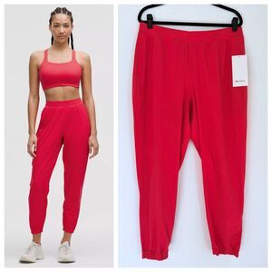 NWT Lululemon Women's Adapted State Perforated HR Jogger in Red Glow Size 14